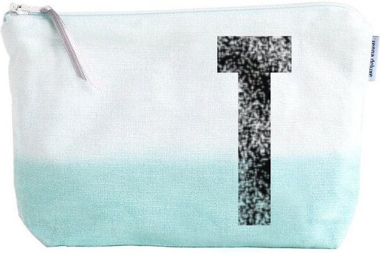 renna deluxe Kulturtasche und Schminktasche mit Monogramm MINT