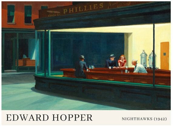 Photocircle Poster / Leinwandbild - Edward Hopper: Nighthawks