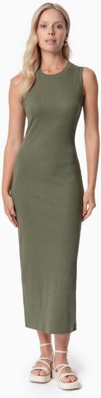 ORGANICATION DURRU | Geripptes Kleid aus Bio-Baumwolle