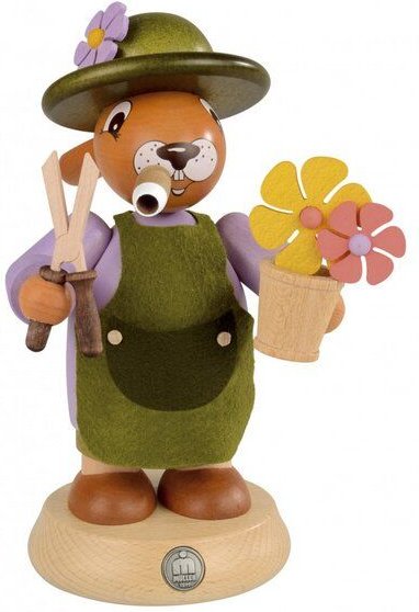 Müller Seiffen Räucherhase farbig große Osterhasen farbig-wunderschön, 19 cm aus nachhaltiger Waldwirtschaft