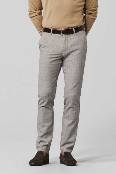 MEYER BAUMWOLLE-CHECK-CHINO