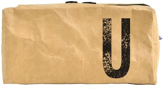 renna deluxe Waschtasche und Kosmetiktasche mit Monogramm, vegan, BRAUN