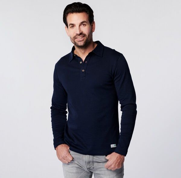 SKOT Fashion SKOT Nachhaltiges Langarm Poloshirt Herren - Slim Fit