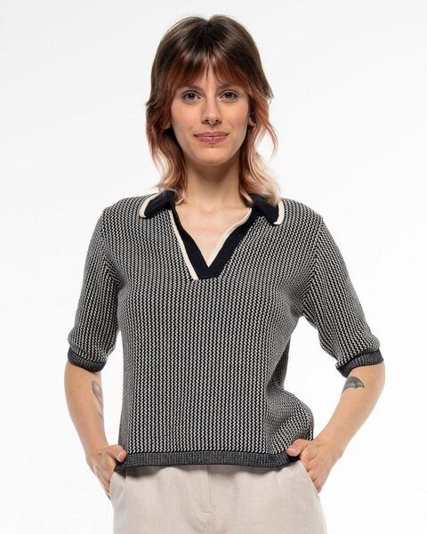 Alma & Lovis Edles Strick-Poloshirt aus Organic Cotton | Knit Polo