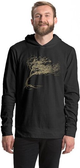 Peaces.bio - handbedruckte Biomode Bio-Jersey-Kapuzensweater Unisex "Windy Tree"