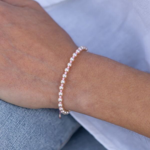 juni Veganes Perlenarmband "Rebell" - in neon pink, orange, blau, rosa oder goldgelb