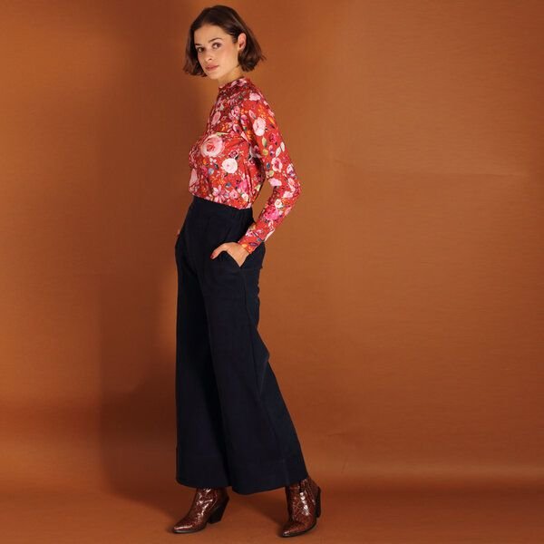 Thumbnail - ManduTrap Ausgestellte Hose aus Cord/ Biobaumwolle kbA in blau oder grün