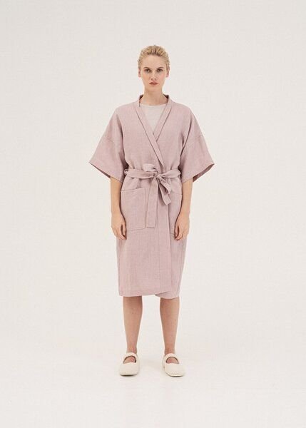 AmourLinen Leinenbademantel Midnight