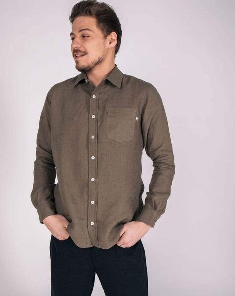 Aatise Leinenhemd Zeus 100% Leinen regular fit, französischer Kragen