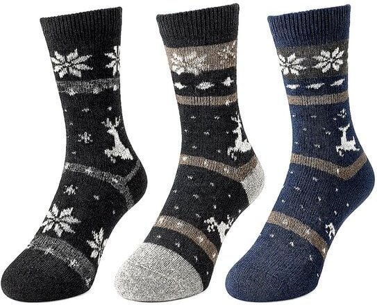 Bruno Barella Alpaka Thermo-Socken 3er-Pack – Extra warme & weiche Wintersocken aus 80% Alpakawolle | Langlebig, kuschel...