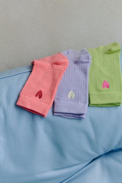 Jutelaune Greenish Heart Socks