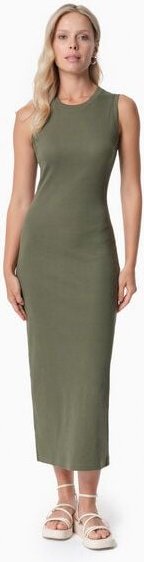 ORGANICATION DURRU | Geripptes Kleid aus Bio-Baumwolle