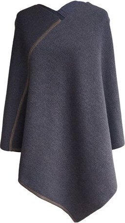 austriandesign.at DreieckPoncho reversibel dünn aus extrafeiner Merinowolle