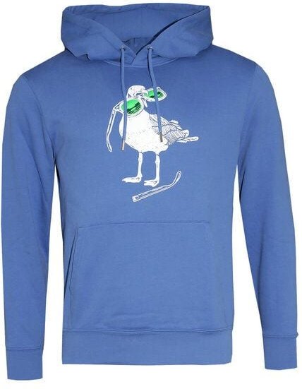 FÄDD Herren Sweatshirt Hoodie Bio-Baumwolle "Hipster Haps Möwe" Grau/ Blau
