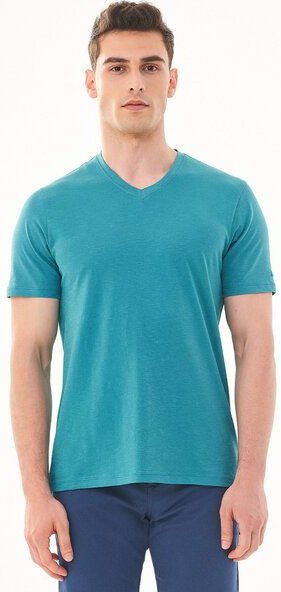 ORGANICATION Basic T-Shirt aus Bio-Baumwolle mit V-Ausschnitt