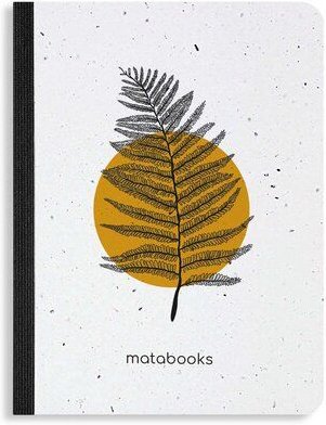 matabooks® Nachhaltiges A6 Notizbuch/Tagebuch/Journal aus Graspapier – Samenbuch