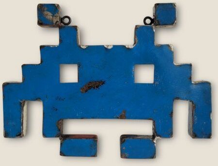 Moogoo Creative Africa Space Invader | Upcycling-Figur | Wand-Dekoration