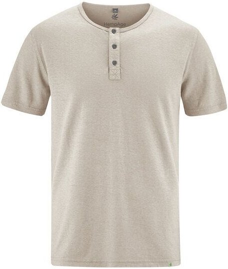 Thumbnail - HempAge Herren Henley T-Shirt Hanf/Biobaumwolle