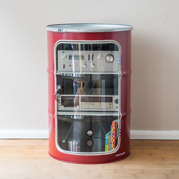 Thumbnail - Lockengelöt HiFi Vitrine aus einem Hamburger Ölfass