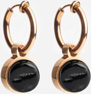 ALEXASCHA Roségold Clip Creolen mit Anhänger | Mix & Match