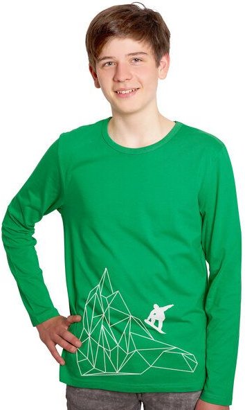 HANDGEDRUCKT "Origamipiste" Männer Longsleeve