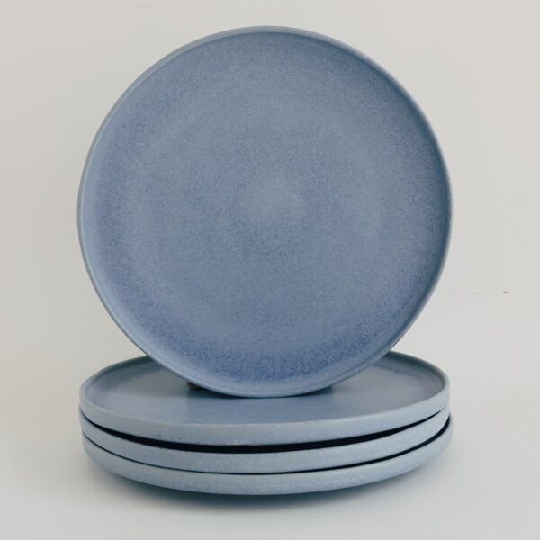 NAKOA Speiseteller Keramik 4er Set | Handgefertigtes Steingut Geschirrset | Langlebig & Spülmaschinenfest | Mikrowelleng...