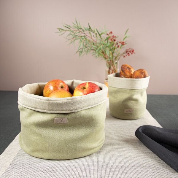 nahtur-design Brotkorb, Obstkorb oder Utensilo aus Bioleinen