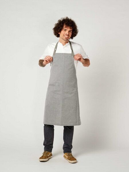 KAYA&KATO Latzschürze lang SALZ&PFEFFER, blanko
