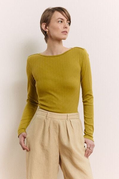 TRANQUILLO Langarm Shirt Coraa mit Herz-Ajour Muster (2010003)