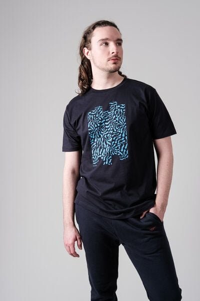 FANTASTIC REALITY STUDIOS THE OCEAN NAVY T-SHIRT – Bio-Baumwolle, Unisex