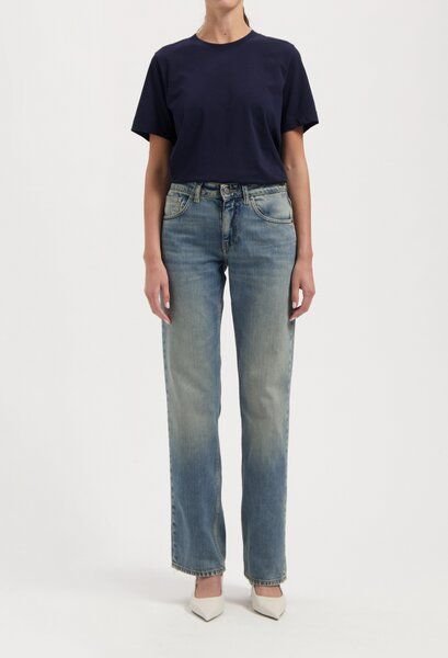 MUD Jeans Damen Jeans "Carry Mid Straight - Earth Vintage"