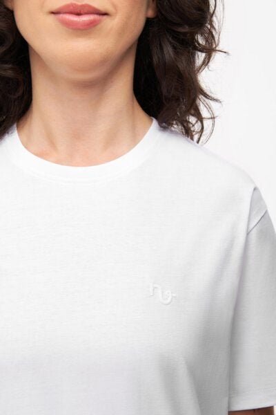 T-Shirt Natural Vibes Bio GOTS | NV Logo T-Shirt | Weißes T-Shirt | Herren Damen T-Shirt