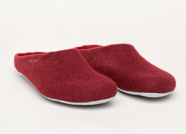 Magicfelt Filz-Hausschuh AP 701 aus 100% Merino-Wolle | Pantoffeln für Damen & Herren mit hochwertiger Ledersohle - Made...