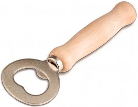 Mitienda Shop Flaschenöffner aus Holz Griff rund 13,5 cm