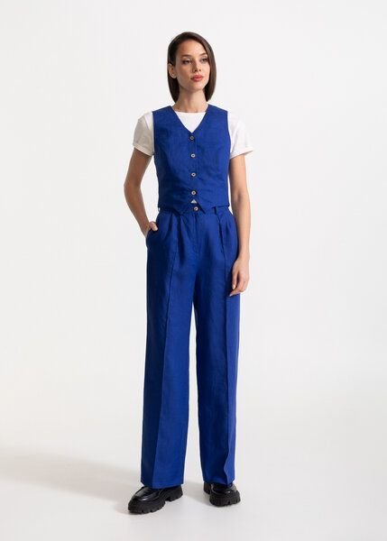 De IONESCU Das "Figa“ Set aus 100% Leinen, Hose und Weste