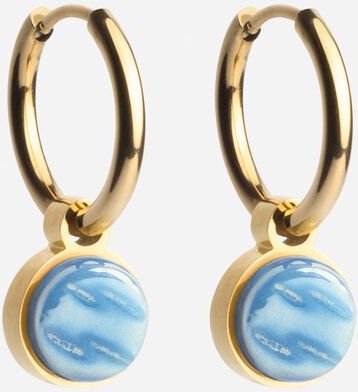 ALEXASCHA Gold Creolen mit Anhänger | Mix & Match