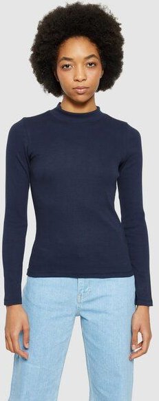 KnowledgeCotton Apparel Langarmshirt - Rib high neck long sleeved - aus Bio-Baumwolle