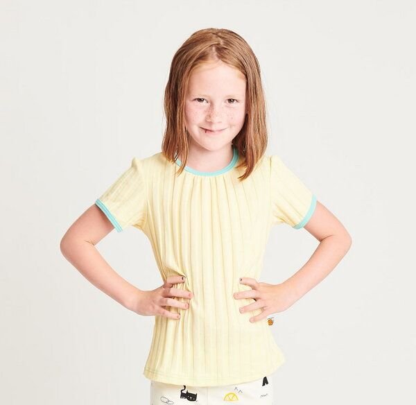 Cheeky Apple Mädchen Kurzarm-Top aus Bio-Baumwolle "Rippjersey"