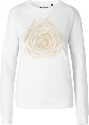 Peaces.bio - handbedruckte Biomode Bio Damen-Sweatshirt Rose