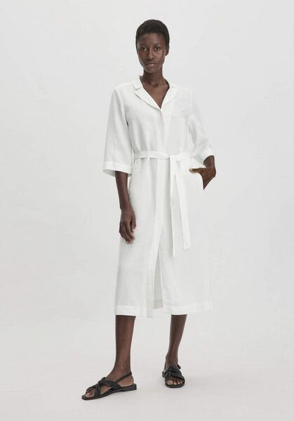 hessnatur Kleid Midi Relaxed aus TENCEL Lyocell mit Leinen