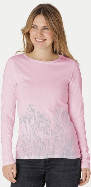 Peaces.bio - handbedruckte Biomode Langarmshirt Damen Mystic Iris