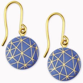 lille mus Porzellan-Ohrhänger GEO Porzellanschmuck