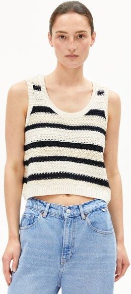 ARMEDANGELS CLAAIRE STRIPES - Damen Stricktop aus Bio-Baumwolle