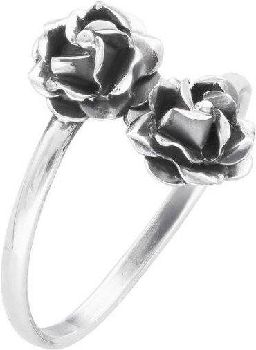 pakilia Silber Ring Mini Rosenblüte Fair-Trade und handmade