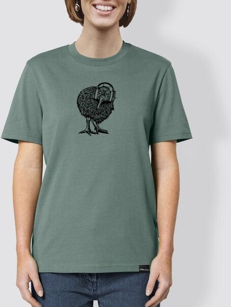 little kiwi Frau T-Shirt, "Abschalten", Aloe, Green Bay