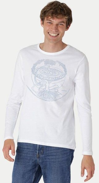 Peaces.bio - handbedruckte Biomode Bio-Herren-Langarmshirt "Weltenesche"