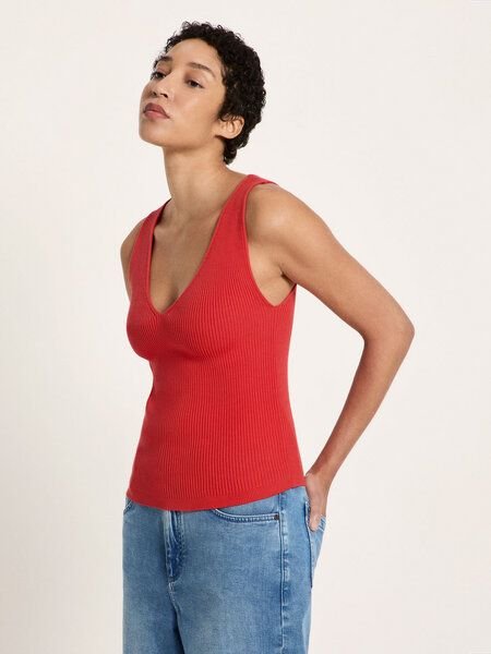 LANIUS Rippenstrick Top (GOTS) aus Bio-Baumwolle