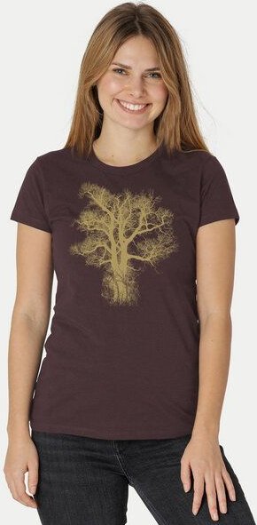 Peaces.bio - handbedruckte Biomode Damen Biobaumwoll T-Shirt Chestnut