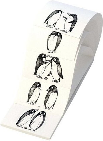 Notizblock 3er-Set »Pinguin Lovestory« von LIGARTI | Recyclingpapier | Schreibblock mit wechselnden Motiven