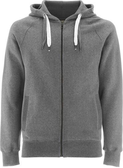 Earth Positive Unisex Zip-UP Hoody Jacke Raglanärmel Bio Baumwolle